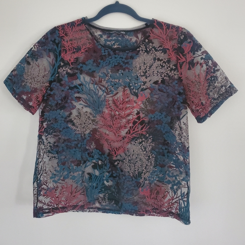 Zara Sheer Top Medium/Large